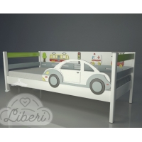 Кровать детская декорированная "Автомобильчик"